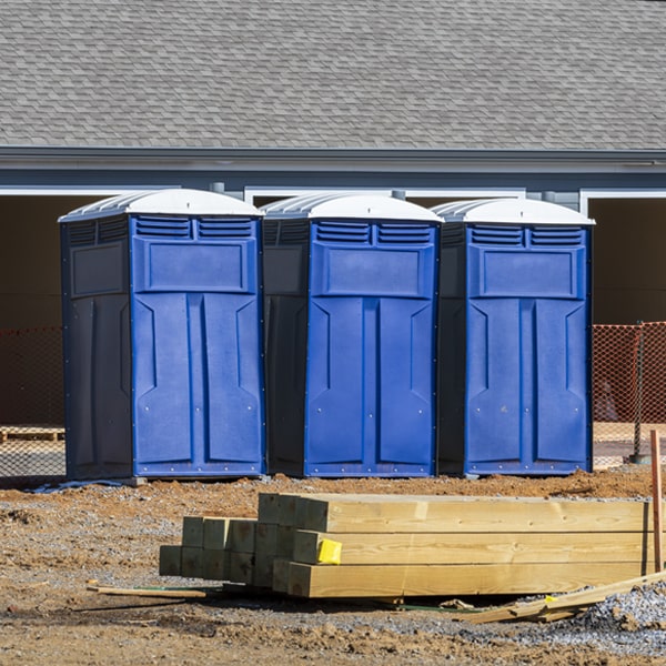 what is the maximum capacity for a single portable restroom in New Providence IA